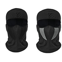 Primebox Full Cover Face Mask Cotton Fabric Bike Riding Washable Dust Protection Balaclava For Men Women Neck Gaiter Helmet Liner Pack Of 2 Rider Accessories Black Grey