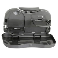 Rumay Car Back Seat Food Tray Foldable & Adjustable Car Dining Table With Cup Holder Multi-Functional Travel Food Tray Universal Fit Car Seat Organizer Car Backseat Tray For Kids & Adults