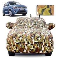 Slamio Waterproof Car Body Cover For Maruti Suzuki Wagon R 2019-2025 Models, With Mirror & Antenna Pocket, All Weather Protection, Uv Resistant & Dust Proof, Triple Stitch, Jungle Print