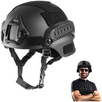 Proberos Tactical Helmet Strap Anti-Impact High Strength Abs Tactical Helmet Military Tactical Helmet Modularity Helmet With Adjustable Chin Mount For Multicam Military Sports Cs Game