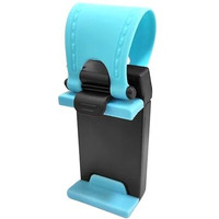 Augen Multi-Functional Mobile Car Steering Wheel Holder/Mount/Clip/Buckle Socket Hands Free Access To Your Phone For Phones Upto 5.5Inch Screens (Blue)