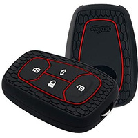 Keycare Silicone Key Cover Compatible For Tata Punch Ev,Altroz,Nexon Ev,Punch,Tigor Ev,Safari,Tiago Ev,Nexon,Harrier,Tiago,Tigor 4 Button Smart Key (Black)