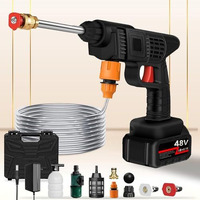 High Pressure Car Washer Gun With 48 V Rechargeable Battery | Portable & Cordless Washing Gun For Vehicles| Battery Operated Pump With 5M Hose Pipe And Foam Cannon (30 Min Running Time & 2 Ltr/Min)