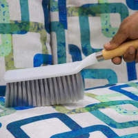 Woogor Plastic Bristle And Wood Carpet And Upholstery Long Handle Dust Cleaning Brush, 36X7.5Cm (Random), Assorted