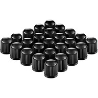 Delux Automotive Car Wheel Universal Tire Stem Covers Compatible For Cars, Suvs, Bike And Bicycle, Trucks, Motorcycles Heavy-Duty Valve Cap (Black, Pack Of 50)