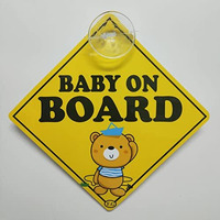 Vadda Baby On Board Sleeping Child/Baby Vehicle Decal, Window Hanging Safety Sign For Car 022