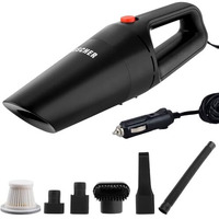 Woscher 589 Car Vacuum Cleaner 12V High Power 120W Handheld Portable Car Vacuum For Deep Cleaning| 4500Pa Powerful Suction,10 Ft Cord, Hepa-Filter (Black)