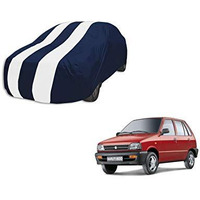 Auto Hub Maruti 800 Car Cover Waterproof (Navy, White Look)