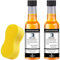Bellox Car Windshield Glass Cleaner With Sponge | Oil Film And Water Spot Remover For Glass Surfaces | Glass Cleaner For Home And Auto Windows Cleaning, 100Ml (Pack Of 2)