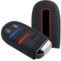 Keycare Silicone Key Cover For Jeep Compass, Trailhawk Smart Key (Push Button Start Models) (Black)