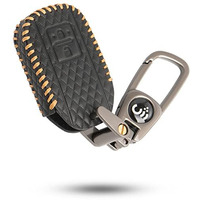 Shopoflux Leather Key Cover Compatible With Baleno, Grand Vitara, Xl6, Swift, Brezza, Celerio, Ignis, Ertiga, Dzire, Fronx, Urban Cruiser, Glanza, Hyryder (Black)