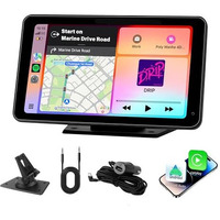 Plimpton 2025 Upgraded Portable Carplay Android Auto Screen For Car, 7 Inch Ips Touch Screen Wireless Car Play Driveplay Multimedia Player With Voice Control, Bt, Mirror Link For All Vehicle