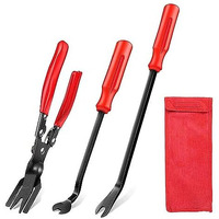 Sthira Car Repair Tool Rubber Clip Remover Tool Clip Pliers Set Of 3 Fastener Removal Tool Car Trim Removal Tool Pry Tool Set Car Repairing Tool With Storage Bag