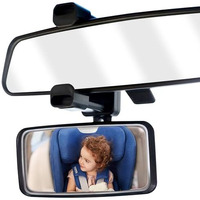 Sthira Baby Car Mirror Wide-Angle Hd Glass Car Rear View Mirror 360 Adjustable Car Vanity Mirror Clip-On Rearview Mirror For Car Baby Car Mirror For Safe Driving Universal Fit For Cars, Suvs