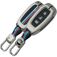 Shopoflux Metal Key Cover Compatible With Hyundai Verna | Kona | I20 3 Button Smart Key