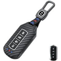 Keyzone Abs Car Key Cover For Tata Curvv, Curvv Ev Smart Key (Black)