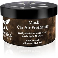 Shrida Naturals Musk Car Air Freshener Gel Pack Of 1 (60G) | Long-Lasting Organic Car Perfume & Odor Remover | Natural Car Fragrance Diffuser For Dashboard & Vents | Premium Car Freshener