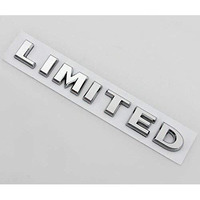 Automaze Metal Limited Letter 3D Car Sticker Logo, 1.57 X 3.93 X 3.93 Inches, Chrome