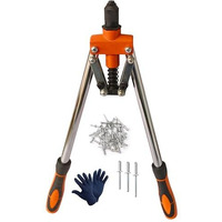 Inditrust 18 Inch (450Mm) Hand Riveter Gun, Riveting Tool Fast Hitting Rivet Gun With 30 Rivets And Gloves