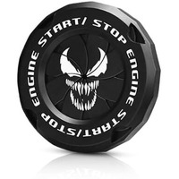 Sthira Venom-Themed Car Start Stop Button Cover Creative Engine Start Stop Button Cover Durable Material Push Start Button Cover Interior Decor Protection Switch Cover Universal Fit For Cars & Suvs