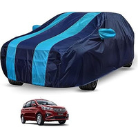 Auto Hub Car Cover Compatible With Maruti Ertiga (Model : 2019-Till Date) With Mirror Pocket, Water Resistant, Triple Stitched, Ertiga Car Cover- Black, Blue