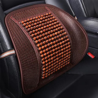 Sarte Bs-X2 Mesh Ventilation Car Wooden Back Rest/Lumbar Cushion With Elastic & Belt Support For Car Seat.