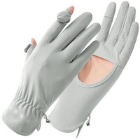 Sannidhi Hand Gloves For Sun Protection Gloves For Women Bike Riding, Upf 50+ Uv Protection Ice Cool Gloves, Grey Summer Gloves For Driving, Golfing (Elastic Cuff & Breathable Palm Design)