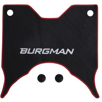 Grandbiker Washable Soft Rubberized Foot Mat/Floor Mat Compatible For Burgman Street Bs6 (Black & Red)