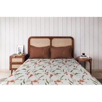 The Happy Pod Double Bedsheet Set | All-Season Double Bedsheet (160 Tc) - 2.28 M X 2.48 M | 2 Pillow Covers - 46 Cm X 69 Cm - Soft, Cozy & Durable | Floral - Red | 100% Brushed Microfiber