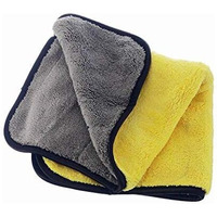 Auto Hub 800 Gsm Heavy Microfiber Cloth For Car Cleaning And Detailing, Dual Sided, Extra Thick Plush Microfiber Towel Lint-Free, 40Cm X 40Cm, Pack Of 1, Multicolor