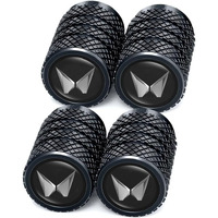 Greenworld Premium Black Metal Car Tyre Valve Cap Air Cap Car Tyre Valve Stem Cap Air Covers With Logo (New-Mahindra)