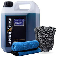 Shinexpro 2.7 Ltr Foam Car Wash Shampoo With 2Pcs 400Gsm Microfiber Cloth & Wash Mitt - Thick Foam With Shine Enhancing Formula