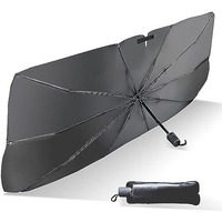 Un1Que Car Windshield Sun Shade Protector- Foldable Car Shades For Windows, 3 Layers Uv Block Umbrella, Car Front Window Heat Insulation Car Accessories For Suv, Hatchback, Sedan (Medium Size)