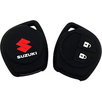 Autofrill Silicone Car Key Cover For Maruti Suzuki Baleno, Grand Vitara, Xl6, Swift, Brezza, Ertiga, Dzire, Celerio, Ciaz, Sx4, Ignis, S Presso, S Cross, Fronx 2 Button Key Cover (Black)