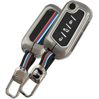 Shopoflux Metal Key Cover Compatible With Mahindra Scorpio N | 3Xo | Xuv 300 | Marazzo | Xuv 700 | Xuv 400 Ev | Bolero | Thar Roxx 3 Button Flip Key