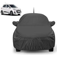 Auto Hub Car Cover Compatible With Hyundai Grand I10 With Mirror & Antenna Pocket, Water Resistant, Triple Stitched, Grand I10 Car Cover- Grey