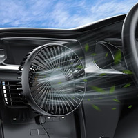 Amzdigi Car Fan, Mini Usb Fan For Car Front Passengers With Air Vent Holder/Sucker Base, Powerful 3 Speed Car Cooling, Quiet Brushless Motor With 360 Degree Adjustable Head For Suv, Rv, Vehicles