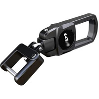 Greenworld Alloy Steel Black Color Fob Key Heavy Duty Keychain Compatible With Seltos Sonet Carens Carnival (Only Keychain)