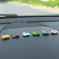 Wolpin Polyvinyl Chloride 6 Pcs Cute Mini Cartoon Car Decor For Car Fantasy Dashboard Interior Decoration Accessories Decorative Showpiece For Bike,Scooty,Mirror