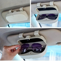 Kanisya Universal Car Visor Sunglasses Case Holder, Plastic Eyeglasses Clip Storage Case Holder Organizer, Sun Visor With Hidden Magnetic Car Sunglasses Organizer Suit For All The Vehicle Models