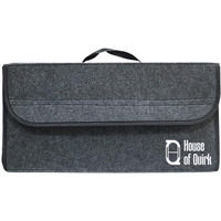 House Of Quirk Car Trunk Organizers Large Anti Slip Car Trunk Compartment Boot Cleaning Supplies Storage Organizer Utility Tool Bag (Dark Grey) (Felt)