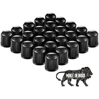 Acutas 20 Pcs Car Wheel Universal Tire Stem Covers For Cars, Suvs, Bike And Bicycle, Trucks, Motorcycles Heavy-Duty Valve Cap (Black, 20)