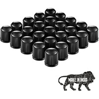 Autofrill 20 Pcs Car Wheel Universal Tire Stem Covers For Cars, Suvs, Bike And Bicycle, Trucks, Motorcycles Heavy Duty Valve Cap Stem Air Valve Caps (Pack Of 20) (Black)