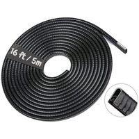 Landvk Heavy Duty Car Door Edge Protector Guard U Shape, Anti-Scratch, Anti-Collison, Rubber, Black, 5M, Pack Of 1