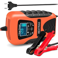 Rehtrad Fully Automatic Car Battery Charger 7A 12VBike Battery Charger,Suitable For Most Battery Types, Including Calcium, Gel, Agm, Wet Lead-Acid Batteries