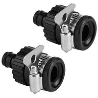 Hokipo Plastic 1/2" Tap Adapter Hose Pipe Fitting For Kitchen Gardening Car Washing Cleaning, Pack Of 2 (Ar1691*2), 6 X 5 Cm