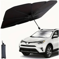Hsr Car Sun Shade Windshield Cover - Foldable Windshield Umbrella Blocks Uv Rays & Keeps Vehicle Cool, Sun Protection & Heat Insulation, Carbrella, Full Cover For Most Vehicles