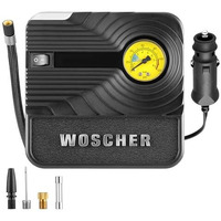 Woscherr Tyre Inflator For Car 12V Car Port 130Psi Portable Air Compressor For Cars, Bikes, Motorcycles, Balls, And Inflatables| Woscher Perfume & Bag Included
