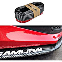 Detachi Car Samurai Front Bumper Protector | Black Body Kit Bumper Lip Side Skirt Rubber Compatible With All Cars Set Of 1 (2.5 Meter)