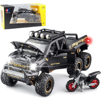 Umadiya Big Size Ford Raptor F150 Model Car 1:28 Scale Exclusive Alloy Metal Pull Back Die-Cast Toy With Openable Doors & Light Music - Birthday Giftcolors As Per Stock